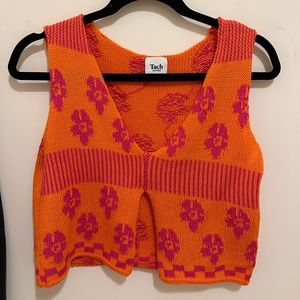 Tach pink and orange top